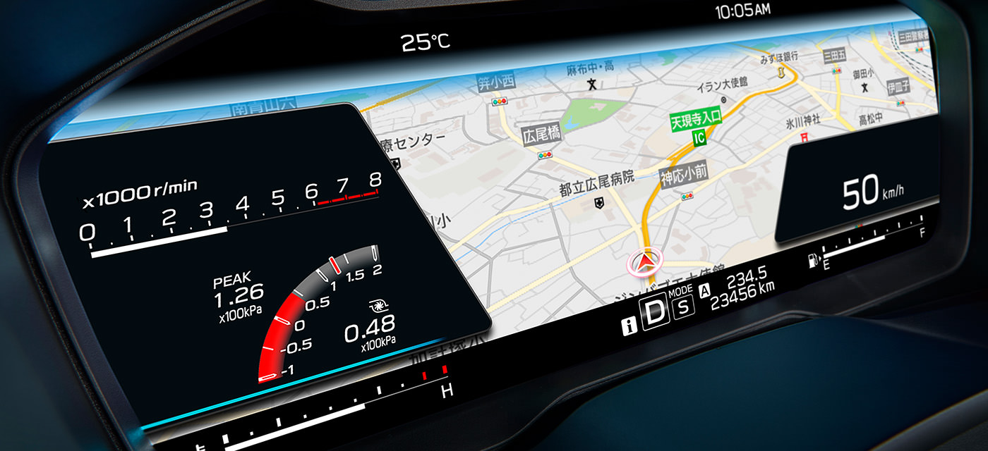 WRX S4 Utility デジタルコクピット イメージ